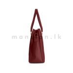 Vertical Zip Detail Satchel Handbag - Image 9