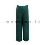 Pleated Shimmer Relaxed Pant - Green