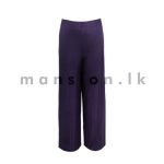 Pleated Shimmer Relaxed Pant - Plum Purple