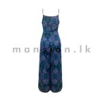 Printed Cotton Jumpsuit - Blue - Image 2