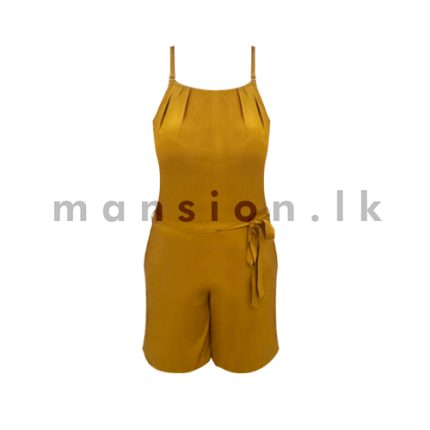Skinny Romper - Mustard Yellow