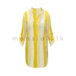 Striped Kurta Top - Yellow