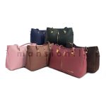 Vertical Zip Detail Satchel Handbag