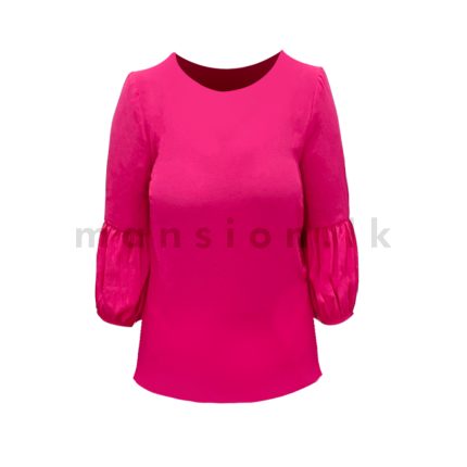 Bubble Sleeve Top - Pink