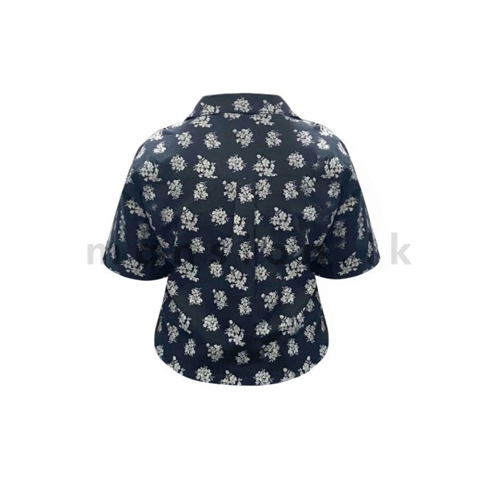 Front Knot Crop Shirt - Image 2