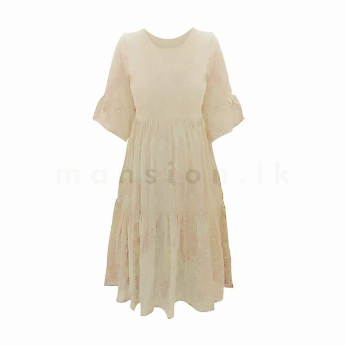 Ruffle Elbow Tiered Dress - Image 1
