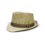 Two Tone Ribbon Mens Fedora Hat - Image 3