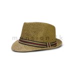 Two Tone Ribbon Mens Fedora Hat - Image 4