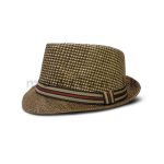 Two Tone Ribbon Mens Fedora Hat - Image 5
