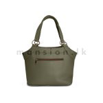 Zip Detail Pentagon Satchel Handbag - Image 10