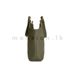 Zip Detail Pentagon Satchel Handbag - Image 8