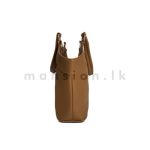 Zip Detail Pentagon Satchel Handbag - Image 2