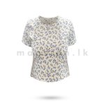 Back Open Linen Crop Top - Blue