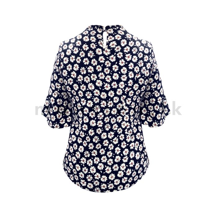 Elbow Length Flounce Sleeve Top - Image 2
