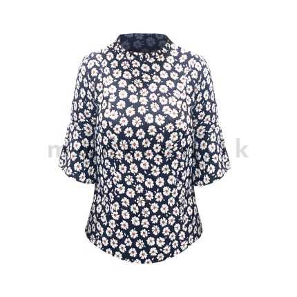 Elbow Length Flounce Sleeve Top