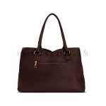 Slanted Front Zip Detail Satchel Handbag - Image 16