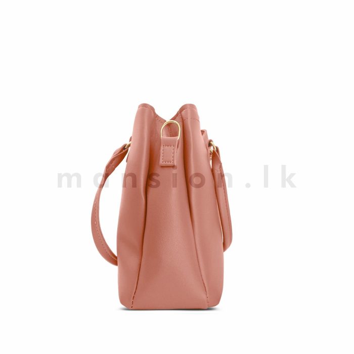 Slanted Front Zip Detail Satchel Handbag - Image 9