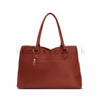 Slanted Front Zip Detail Satchel Handbag - Image 13