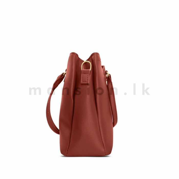 Slanted Front Zip Detail Satchel Handbag - Image 12