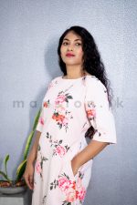 Printed Linen Dress - Pink - Image 2