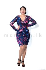 Side Knot Bodycon Dress - Purple - Image 3