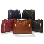 Double Zip Detail Satchel Handbag