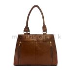 Double Zip Detail Satchel Handbag - Image 2