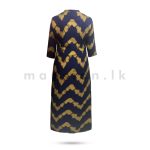 Half Sleeves Printed Dress - Blue - Image 3