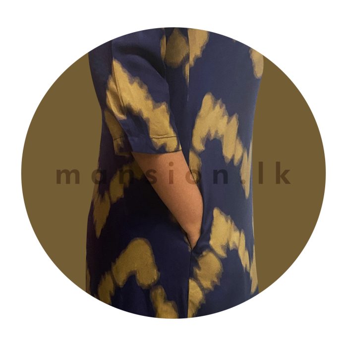 Half Sleeves Printed Dress - Blue - Image 2