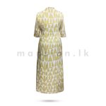 Half Sleeves Printed Dress - Yellow - Image 3