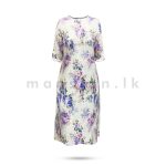 Printed Linen Dress - Lilac