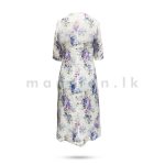 Printed Linen Dress - Lilac - Image 2