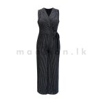 Silver Striped Black Jumpsuit