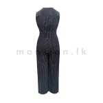 Silver Striped Black Jumpsuit - Image 3