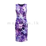Sleeveless Bodycon Dress - Purple