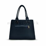 Straw Clip Detail Satchel Handbag - Image 7