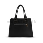 Straw Clip Detail Satchel Handbag - Image 10