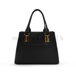 Straw Clip Detail Satchel Handbag - Image 8