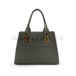 Straw Clip Detail Satchel Handbag - Image 11