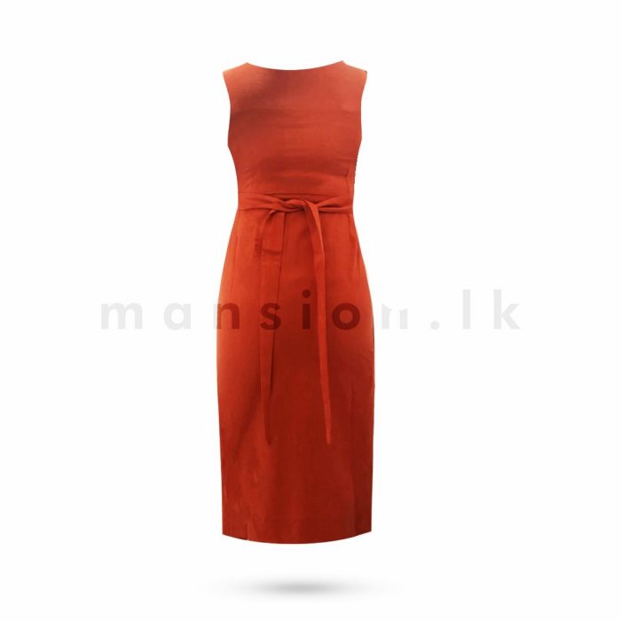Sleeveless Linen Shift Dress - Image 2