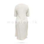 Plain Linen Dress - Plain White - Image 2