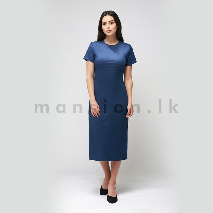 Chambray Midi Dress - Image 1