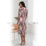 Slit Puff Sleeve Dress - Pink - Image 2