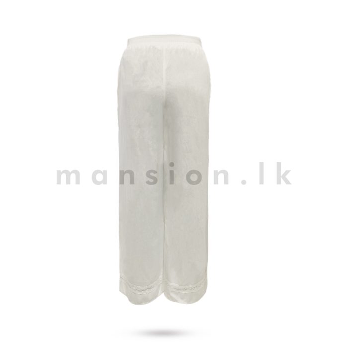 Lace Detail Linen Pant - Image 3
