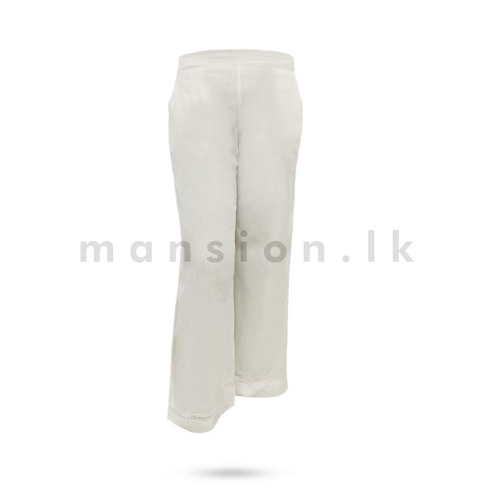 Lace Detail Linen Pant - Image 1