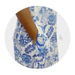 Printed Linen Dress - Blue Vines - Image 3