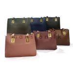 Straw Clip Detail Satchel Handbag