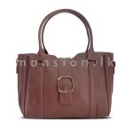 Buckle Detail Satchel Handbag - Image 8