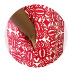 Linen Midi Dress - Red and White - Image 3