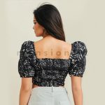 Puff Sleeve Crop Top - Image 2